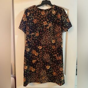 Sag Harbor Vintage Floral and Animal Print Dress / Size 14 / EUC